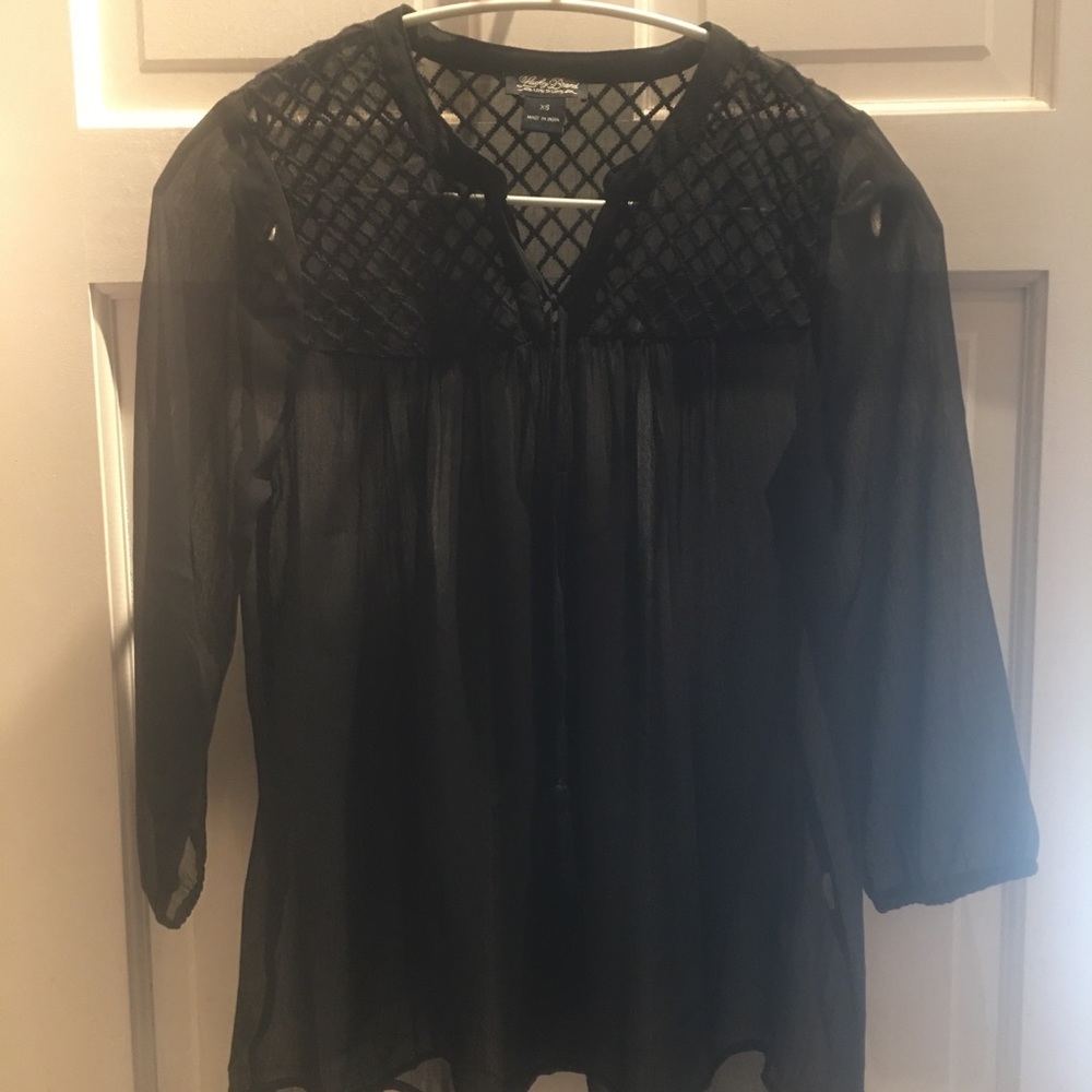 NWOT Lucky Brand Sheer blouse